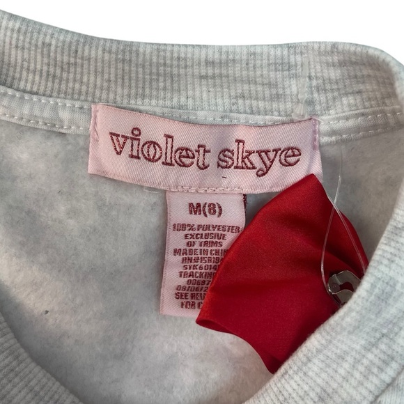 Violet Skye Girls’ Matching PJ Pajama Set Gray Red - Picture 3 of 5